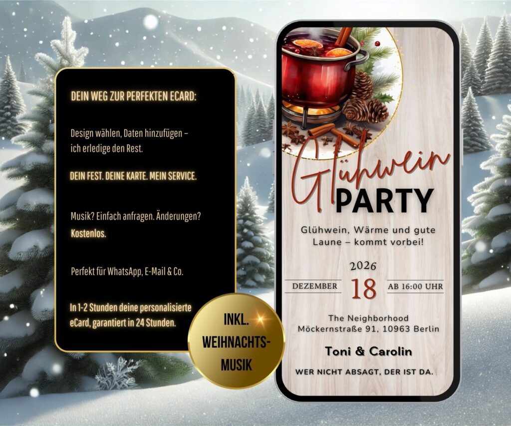 WhatsApp Einladung Glühwein Party