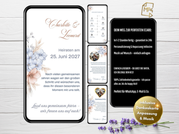 Boho Hochzeitseinladung