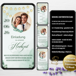 Hochzeitseinladung Eukalyptus